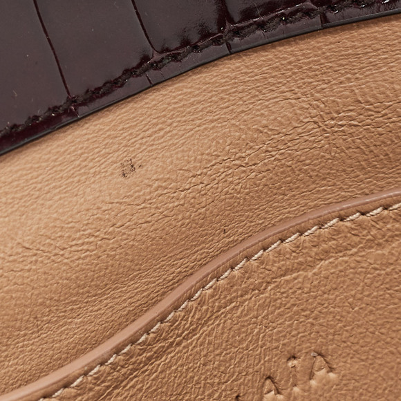 ALAIA Burgundy Embossed Leather Crossbody Bag - Picture 8 of 8